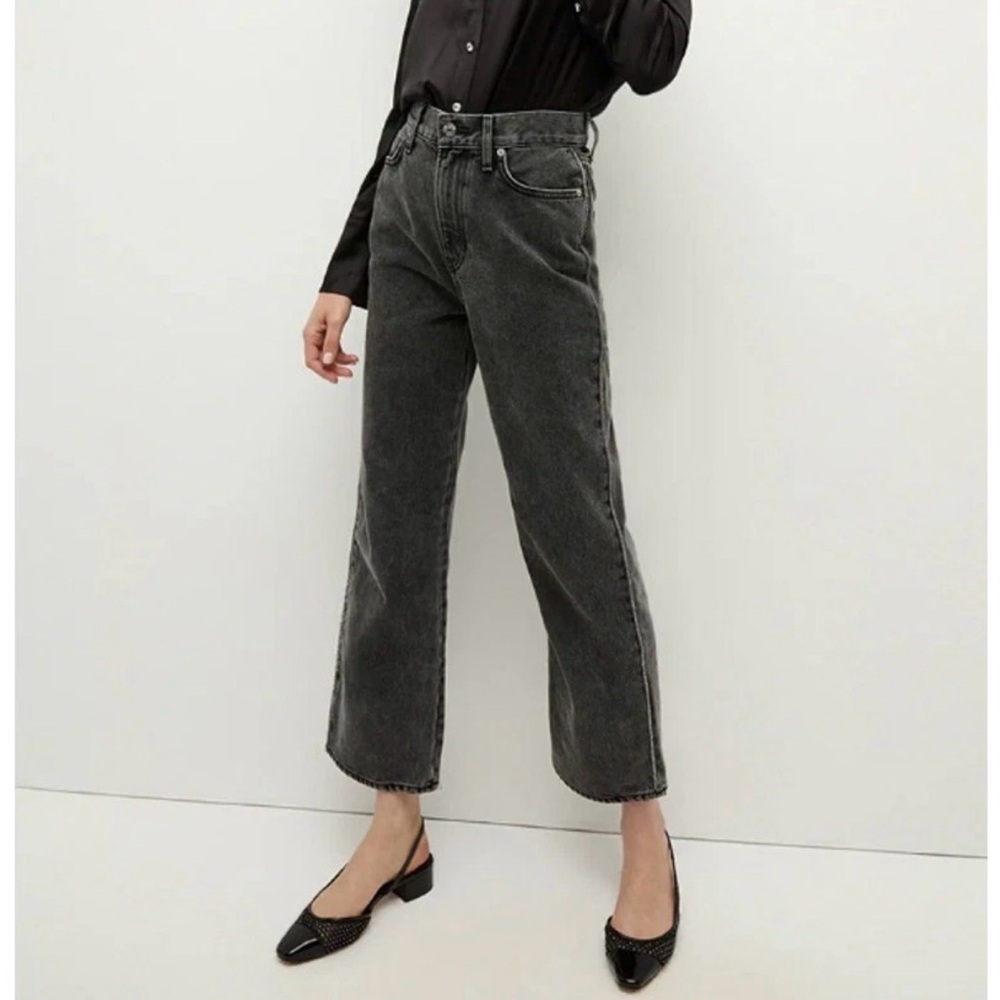 Veronica Beard Dylan Rhinestone-Stripe Straight-Leg Jean